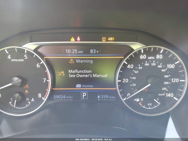 1N4BL4DV6SN372502 Nissan Altima Sv Fwd