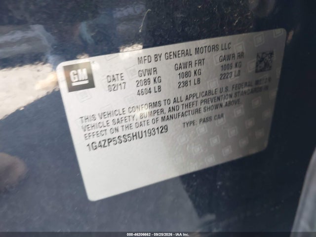 Aukcja sprzedaży 2017 Buick Lacrosse Essence, vin: 1G4ZP5SS5HU193129, numer aukcji: 46206662