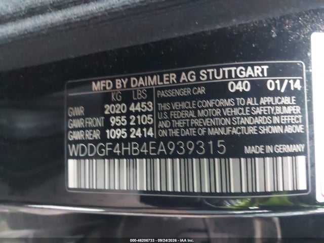 Aukcja sprzedaży 2014 Mercedes-benz C 250 Sport, vin: WDDGF4HB4EA939315, numer aukcji: 46206733