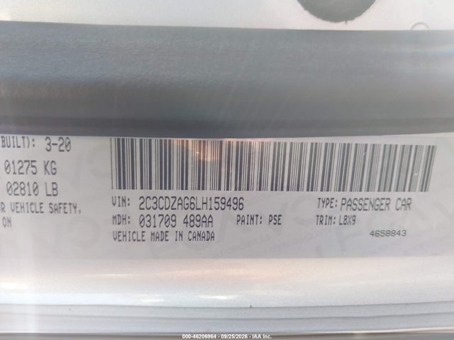 Dodge Challenger Sxt 2020 2C3CDZAG6LH159496 Image 9