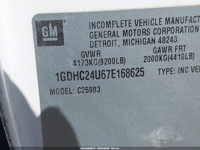 Aukcja sprzedaży 2007 Gmc Sierra 2500hd Work Truck, vin: 1GDHC24U67E168625, numer aukcji: 46206976