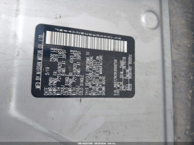 Продажа на аукционе авто 2019 Nissan Armada Sl, vin: JN8AY2NC6K9588758, номер лота: 46207396