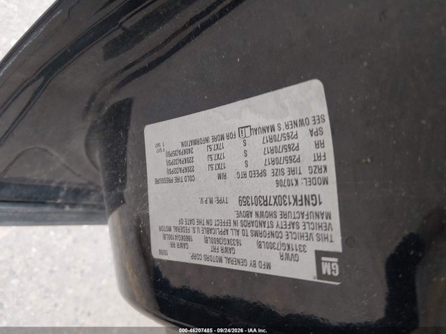 Aukcja sprzedaży 2007 Chevrolet Tahoe Lt, vin: 1GNFK130X7R301359, numer aukcji: 46207485