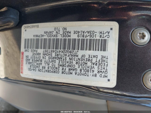 Продаж на аукціоні авто 2000 Toyota Camry Le, vin: JT2BG22K4Y0487397, номер лоту: 46207622