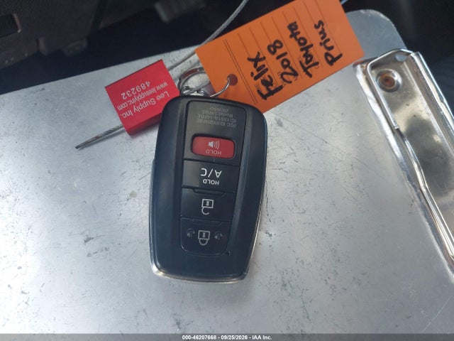 46207668 :رقم المزاد ، JTDKARFP0J3090989 vin ، 2018 Toyota Prius Prime Plus مزاد بيع