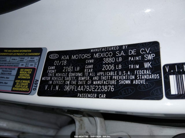 KIA FORTE LX 2018 3KPFL4A79JE223876 Image 9