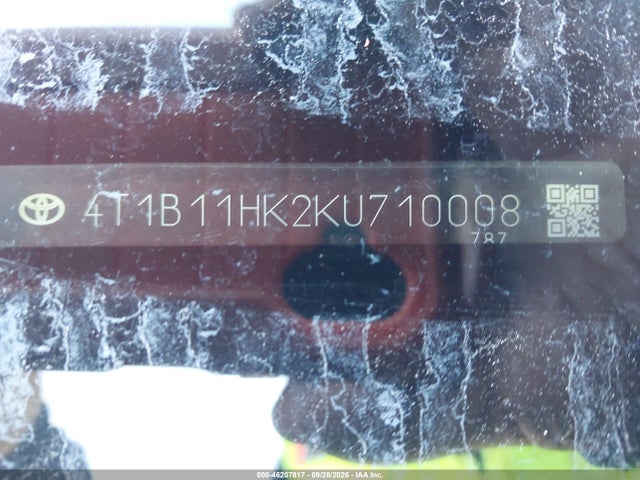 Продажа на аукционе авто 2019 Toyota Camry Se, vin: 4T1B11HK2KU710008, номер лота: 46207817