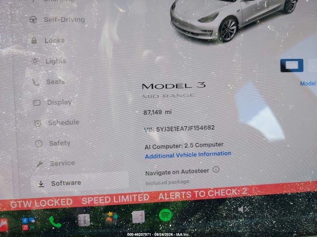 Продаж на аукціоні авто 2018 Tesla Modelo 3 Long Range/mid Range, vin: 5YJ3E1EA7JF154682, номер лоту: 46207971