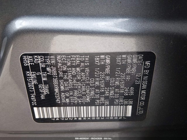 Aukcja sprzedaży 2024 Nissan Rogue Sv Intelligent Awd, vin: JN8BT3BBXRW423747, numer aukcji: 46208241