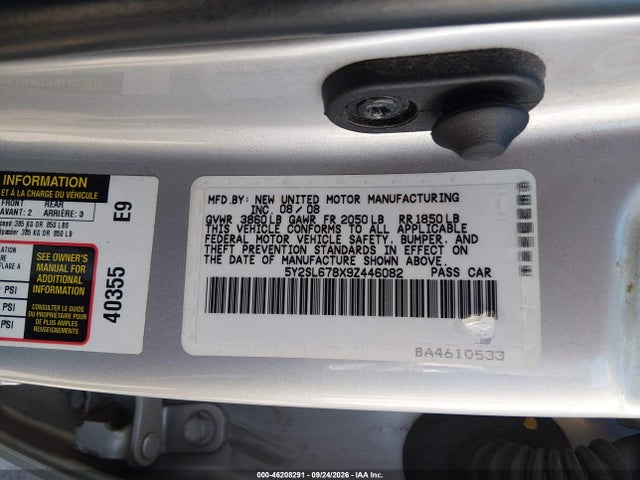 Продаж на аукціоні авто 2009 Pontiac Vibe, vin: 5Y2SL678X9Z446082, номер лоту: 46208291