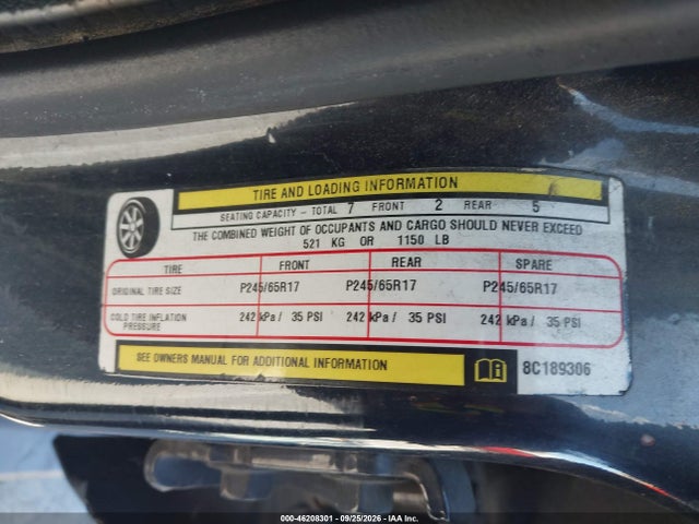 46208301 :رقم المزاد ، 1J8HH48K78C189306 vin ، 2008 Jeep Commander Sport مزاد بيع