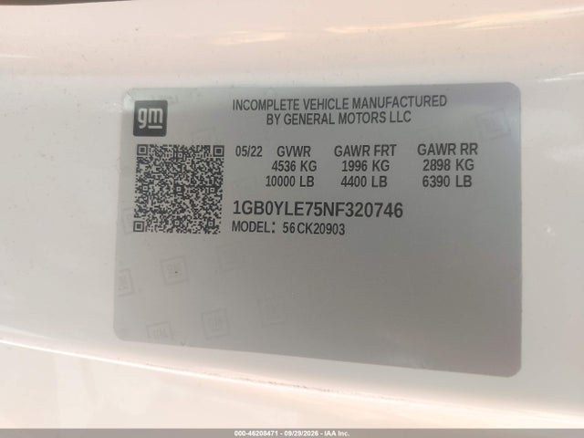 Aukcja sprzedaży 2022 Chevrolet Silverado 2500hd 4wd  Long Bed Wt, vin: 1GB0YLE75NF320746, numer aukcji: 46208471