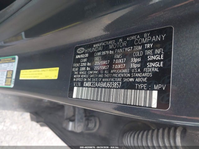 Aukcja sprzedaży 2021 Hyundai Kona Sel, vin: KM8K22AA6MU603857, numer aukcji: 46208676