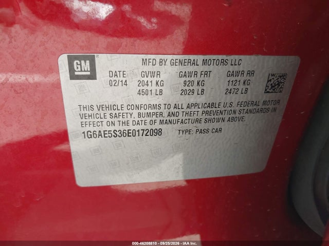 Продаж на аукціоні авто 2014 Cadillac Ats Premium, vin: 1G6AE5S36E0172098, номер лоту: 46208810