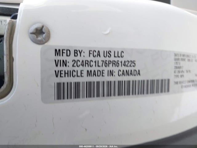 Продажа на аукционе авто 2023 Chrysler Pacifica Hybrid Touring L, vin: 2C4RC1L76PR614225, номер лота: 46208911