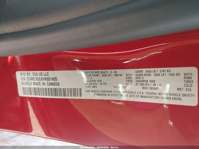 Aukcja sprzedaży 2027 Chrysler Pacifica, vin: 2C4RC1GGXVR601405, numer aukcji: 46208954
