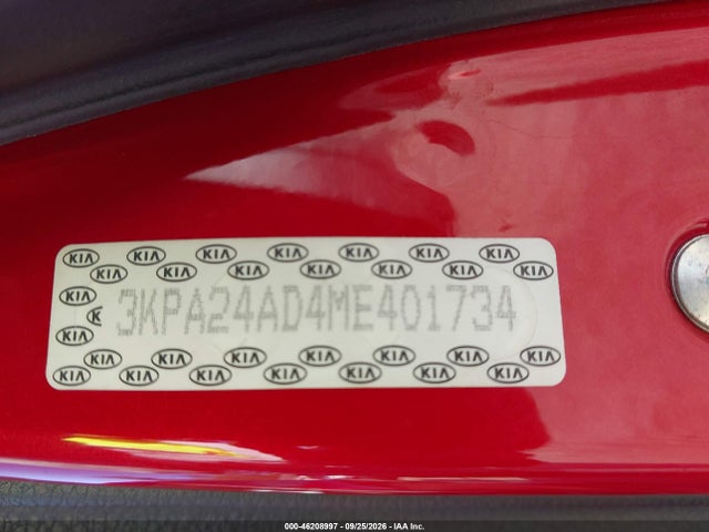 Продаж на аукціоні авто 2021 Kia Rio S, vin: 3KPA24AD4ME401734, номер лоту: 46208997