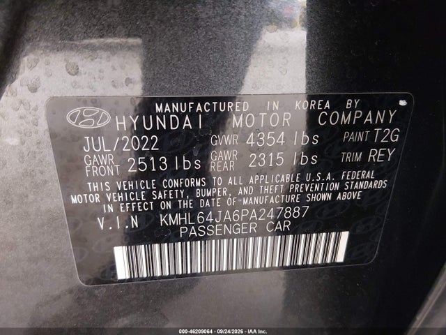 Hyundai SONATA SEL 2023 KMHL64JA6PA247887 Image 9