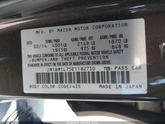 Mazda Mazda3 I Touring 2014 JM1BM1L75E1182730 Image 9