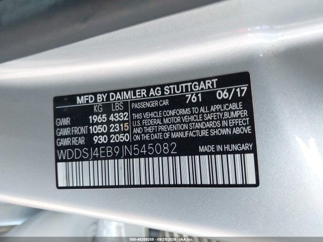Mercedes-Benz CLA 250 2018 WDDSJ4EB9JN545082 Image 9