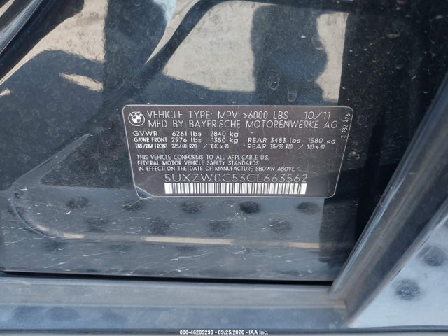 Продаж на аукціоні авто 2012 Bmw X5 35d, vin: 5UXZW0C53CL663562, номер лоту: 46209299