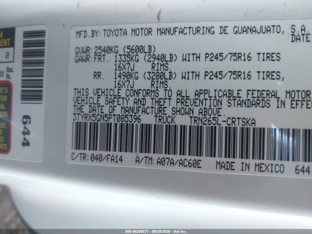 Toyota Tacoma Sr 2023 3TYRX5GN5PT085396 Image 9