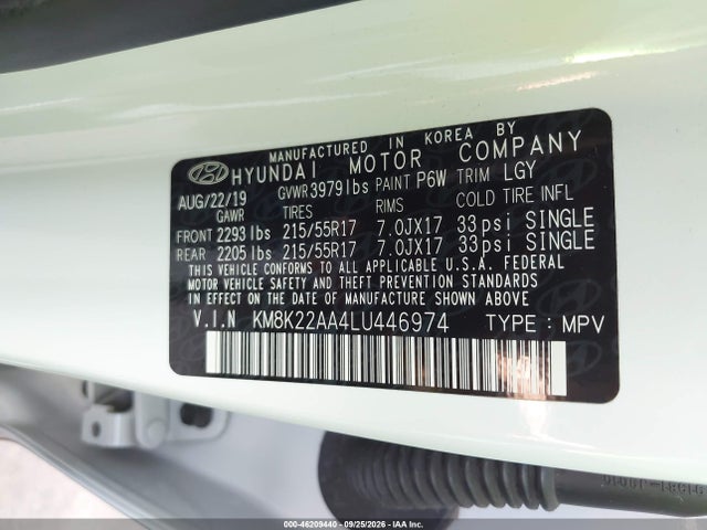 Hyundai Kona Sel 2020 KM8K22AA4LU446974 Image 9