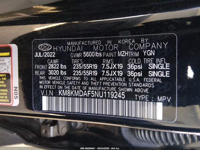 Hyundai IONIQ 5 SE 2022 KM8KMDAF5NU119245 Image 9