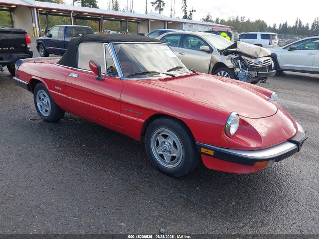 46209539 :رقم المزاد ، ZARBA5588H1048374 vin ، 1987 Alfa Romeo Spider Veloce مزاد بيع