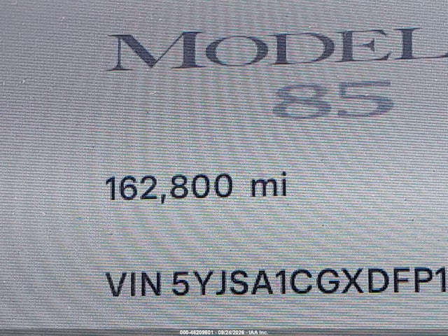 Aukcja sprzedaży 2013 Tesla Model S, vin: 5YJSA1CGXDFP13175, numer aukcji: 46209601