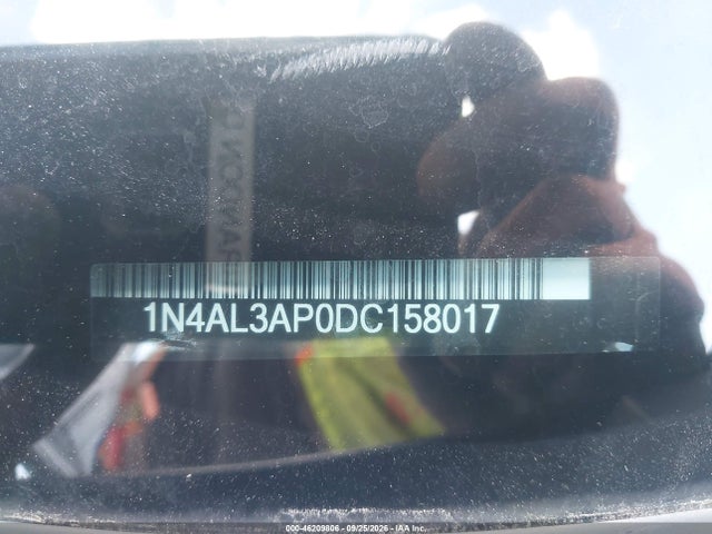 2013 Nissan Altima 2.5 Sl მანქანა იყიდება აუქციონზე, vin: 1N4AL3AP0DC158017, აუქციონის ნომერი: 46209806