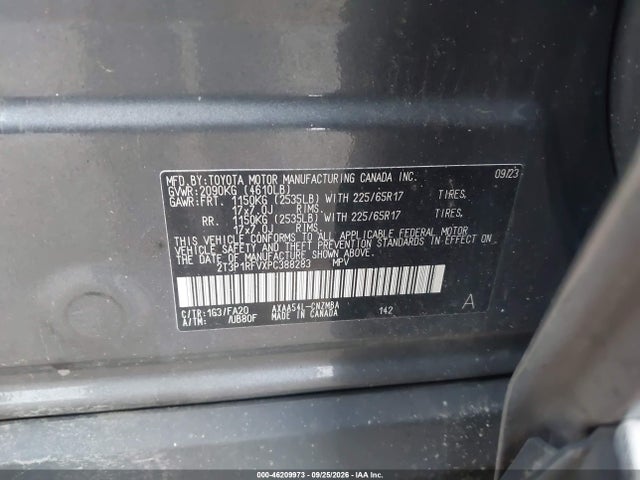 Продажа на аукционе авто 2023 Toyota Rav4 Xle, vin: 2T3P1RFVXPC388283, номер лота: 46209973