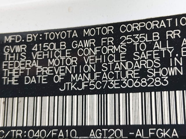 46209993 :رقم المزاد ، JTKJF5C73E3068283 vin ، 2014 Scion Tc مزاد بيع