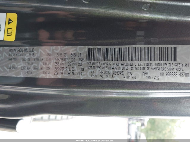 Aukcja sprzedaży 2018 Jeep Wrangler Unlimited Sport S 4x4, vin: 1C4HJXDN7JW253491, numer aukcji: 46210047