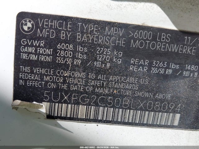 Продажа на аукционе авто 2011 Bmw X6 Xdrive35i, vin: 5UXFG2C50BLX08094, номер лота: 46210092