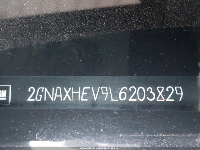 2020 Chevrolet Equinox Fwd Ls მანქანა იყიდება აუქციონზე, vin: 2GNAXHEV9L6203829, აუქციონის ნომერი: 46210140