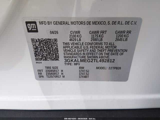 GMC Terrain Fwd Elevation 2026 3GKALMEG2TL492812 Image 9