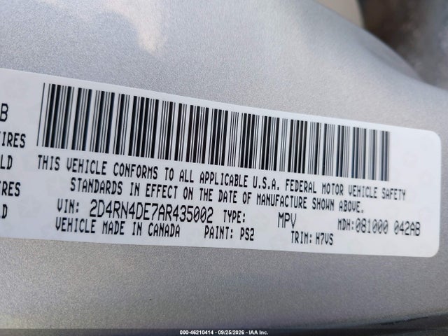 Aukcja sprzedaży 2010 Dodge Grand Caravan Se, vin: 2D4RN4DE7AR435002, numer aukcji: 46210414