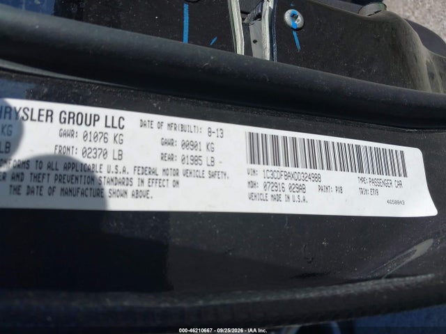 Aukcja sprzedaży 2013 Dodge Dart Sxt, vin: 1C3CDFBAXDD324988, numer aukcji: 46210667