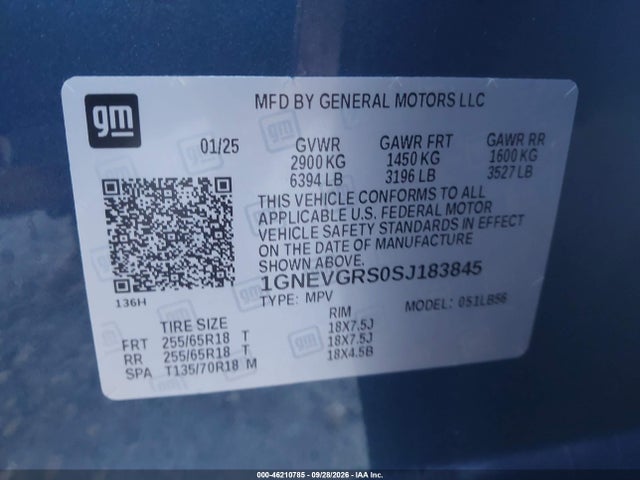 Chevrolet Traverse Awd Lt 2025 1GNEVGRS0SJ183845 Image 9