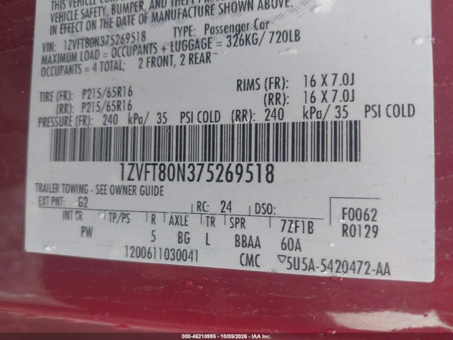 Продаж на аукціоні авто 2007 Ford Mustang V6 Deluxe/v6 Premium, vin: 1ZVFT80N375269518, номер лоту: 46210995