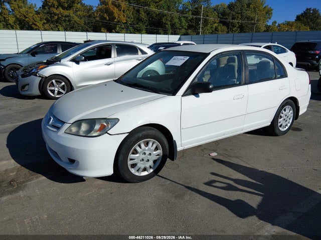 Aukcja sprzedaży 2005 Honda Civic Lx, vin: 2HGES15585H632999, numer aukcji: 46211026