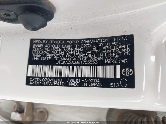 Toyota Prius Three 2014 JTDKN3DU8E1755553 Image 9