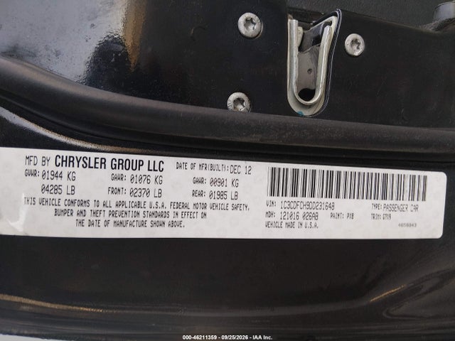 46211359 :رقم المزاد ، 1C3CDFCH9DD231648 vin ، 2013 Dodge Dart Limited مزاد بيع