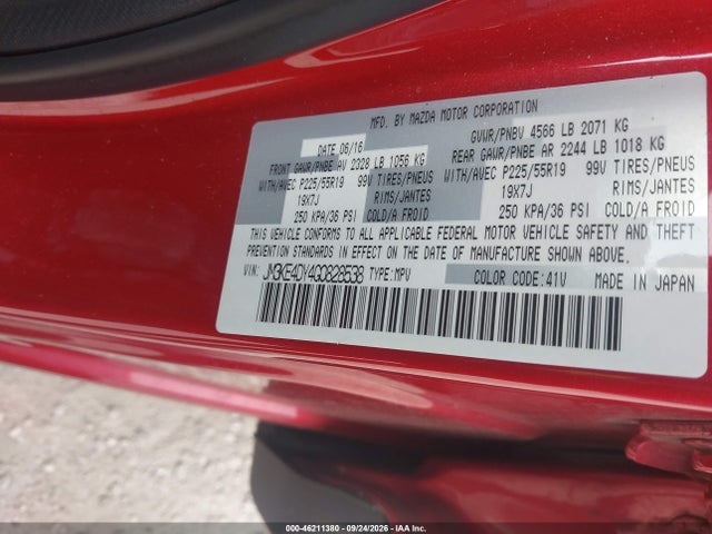 Aukcja sprzedaży 2016 Mazda Cx-5 Grand Touring, vin: JM3KE4DY4G0828538, numer aukcji: 46211380
