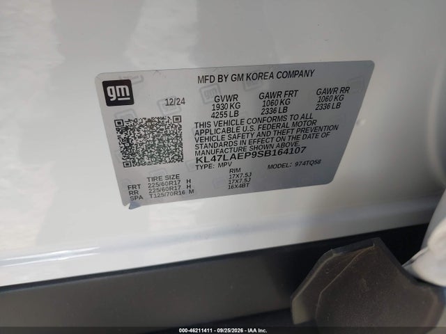 Продажа на аукционе авто 2025 Buick Envista Preferred Fwd, vin: KL47LAEP9SB164107, номер лота: 46211411