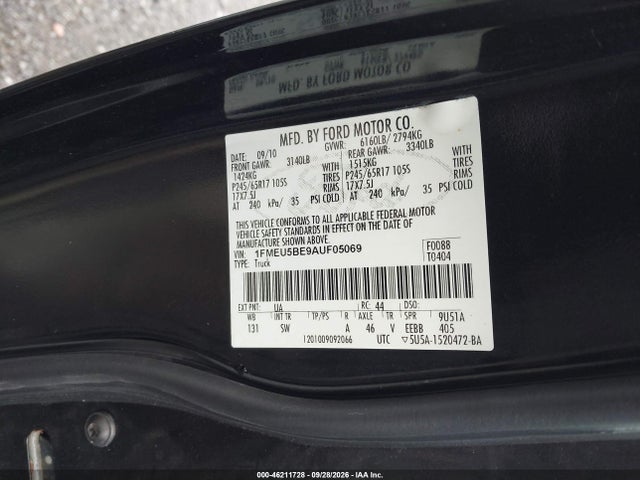 Aukcja sprzedaży 2010 Ford Explorer Sport Trac Xlt, vin: 1FMEU5BE9AUF05069, numer aukcji: 46211728