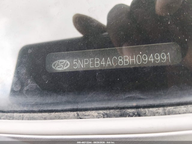 Aukcja sprzedaży 2011 Hyundai Sonata Gls, vin: 5NPEB4AC8BH094991, numer aukcji: 46212244