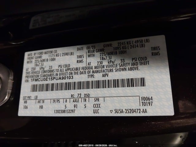 Ford Escape Phev 2023 1FMCU0E15PUA90103 Image 9