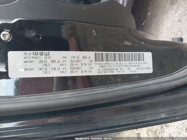 2019 Dodge Grand Caravan Gt მანქანა იყიდება აუქციონზე, vin: 2C4RDGEG6KR611945, აუქციონის ნომერი: 46213014